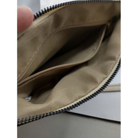 Herbosa Beige Cutout Handbag Purse Crossbody Clutch Adjustable Strap - Picture 10 of 11